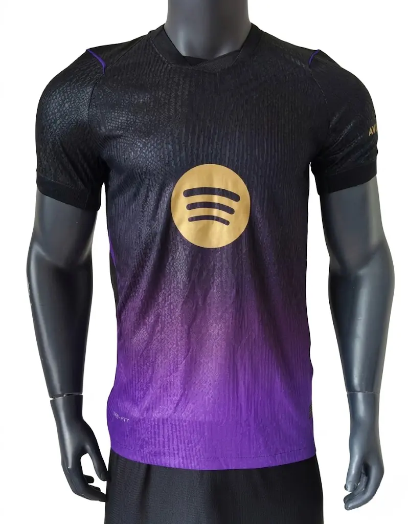 [Full Logo] Unisex 2026/27 football jersey in purple, with custom name and number. Premium cotton material.