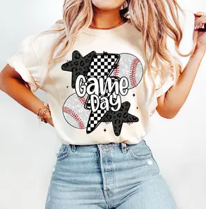 Retro Baseball Bundle T-shirt, Baseball Mama T-shirt, Baseball T-shirt, Baseball Coquette T-shirt, Game Day Baseball Bow T-shirt, Checkered Baseball T-shirt, Gift For Mom