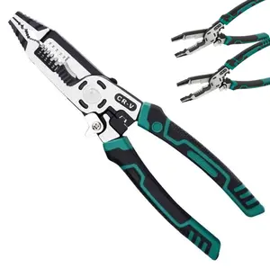 Multifunctional 10 - in - 1 Wire Stripping Pliers | Stainless Steel Electrical Tool for Clamping, Wire Winding, Nail Holding, Disassembly, Cutting/ Stripping & Crimping Wires