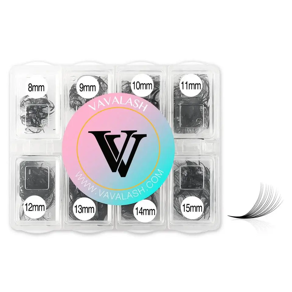 Vavalash Handmade Fluffy Eyelash Clusters Bulk Pack - 8-15MM Lengthening Volume Eyelashes, 600-Count Dramatic Volume Supplies, Makeup Cosmetic SC, Eyelash Set, High Quality Eyelashes