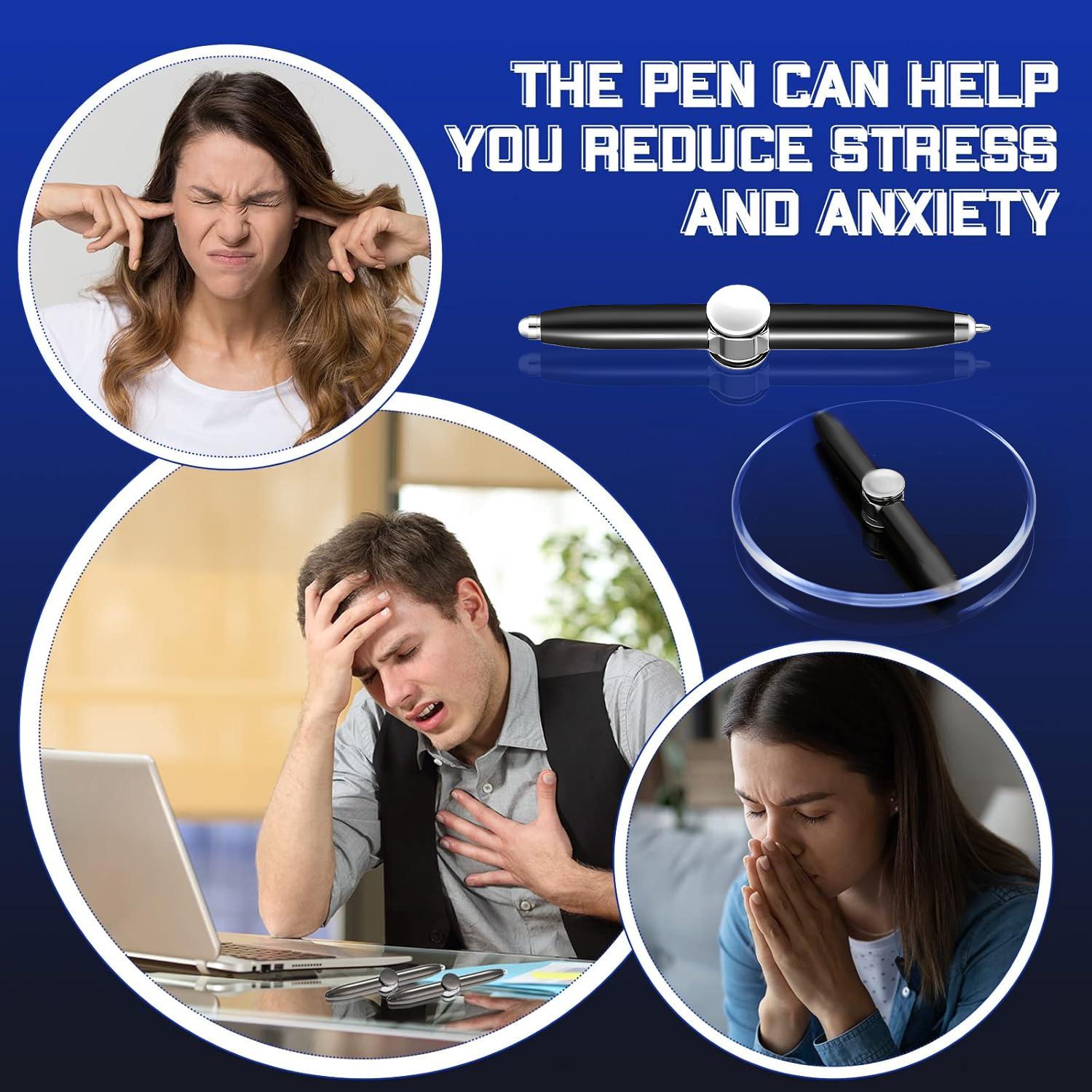 Fidget Spinner Pen Metal Ballpoint, Stress Relief Rotating Pen with LED Light, Writing Pen, Help ADHD Stress Reducer Ballpoint Pen Gift Pen Anti Anxiety, Office Stationery & Supplies, Office Accessories Fidget Spinner Pen Metal Ballpoint, Stress Relief Rotating Pen with LED Light, Writing Pen, Help ADHD Stress Reducer Ballpoint Pen Gift Pen Anti Anxiety, Office Stationery & Supplies, Office Accessories