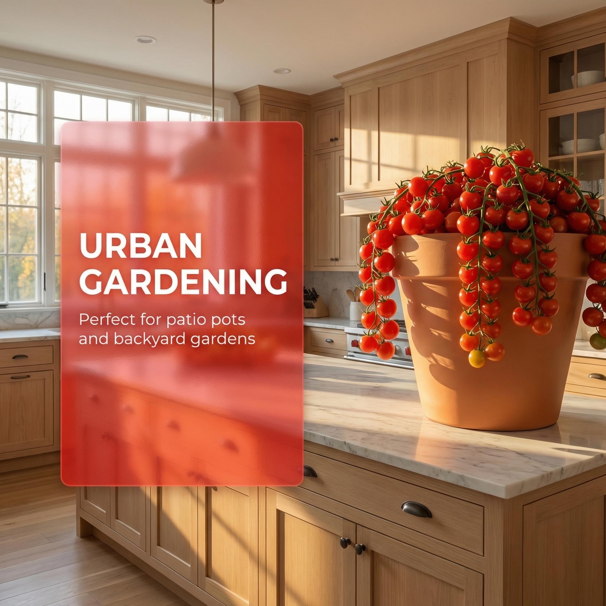 Waterfall tomato seeds, suitable for garden planting. These tomato seeds are suitable for potted, hanging basket, or ground planting, both indoors and outdoors. They are non-GMO vegetable seeds, suitable for home gardens, balconies, and backyards.