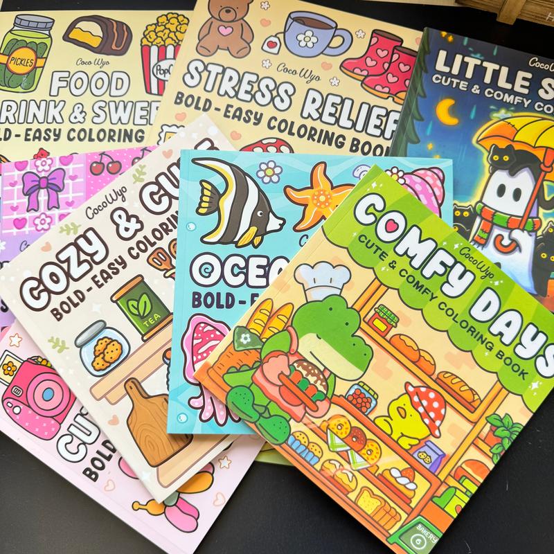 Super Cute Coloring Book for Adults & Teens: 40-52 Hand-Drawn Pages of Creative Fun | High-Quality Artistic Escape Illustrations Relaxation