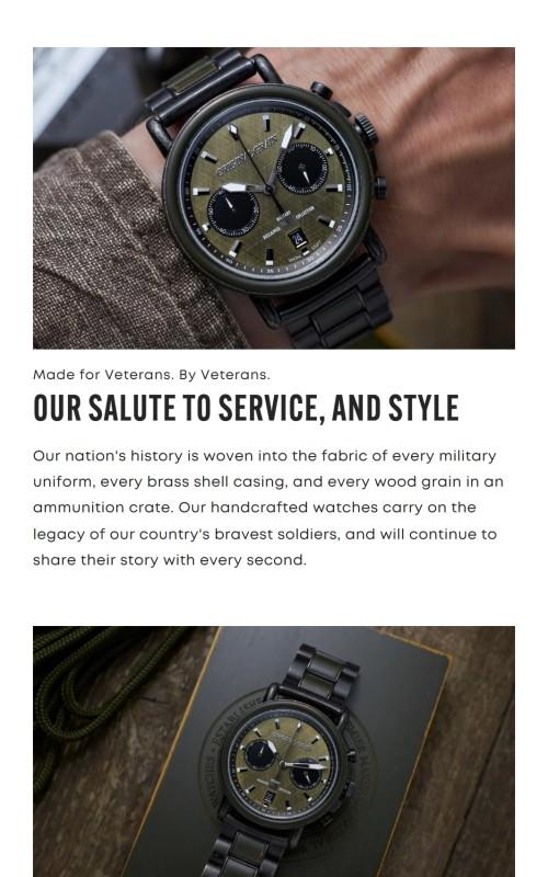 Military Stonewashed Steel Chrono 44mm