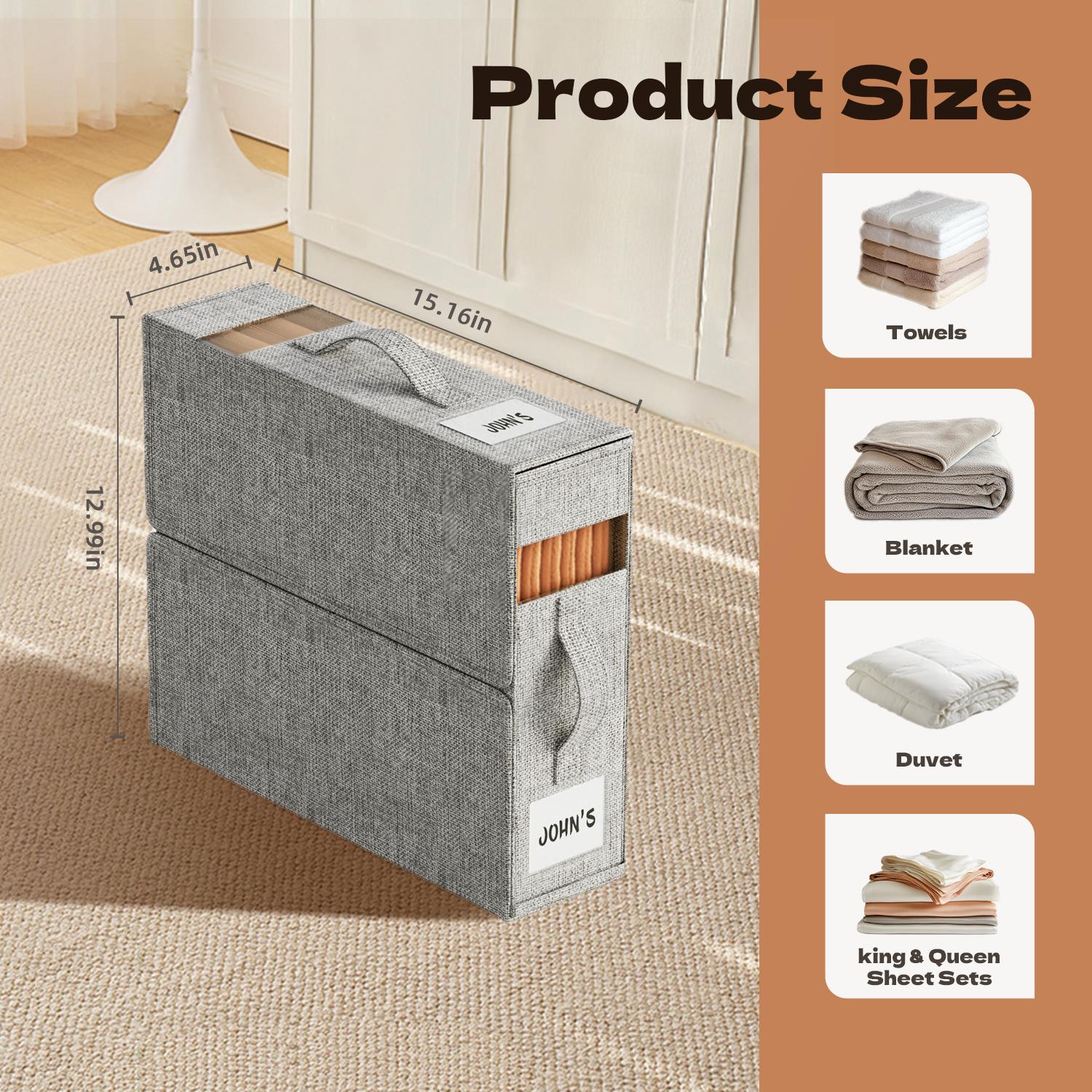 【NewYear2026】Zen Storage 4Pack Bed Sheet Organizers for Linen Closet King/Queen Size Waterproof Dustproof Foldable Storage Boxes with Clear Window for Blankets & Sheet Sets 【NewYear2026】Zen Storage 4Pack Bed Sheet Organizers for Linen Closet King/Queen Size Waterproof Dustproof Foldable Storage Boxes with Clear Window for Blankets & Sheet Sets