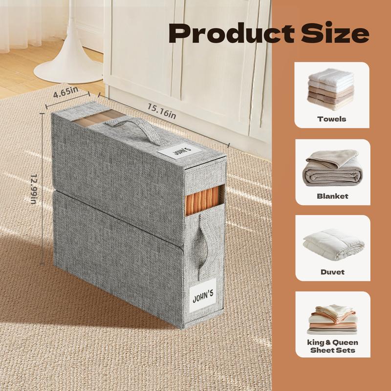 【NewYear2026】Zen Storage 4Pack Bed Sheet Organizers for Linen Closet King/Queen Size Waterproof Dustproof Foldable Storage Boxes with Clear Window for Blankets & Sheet Sets 【NewYear2026】Zen Storage 4Pack Bed Sheet Organizers for Linen Closet King/Queen Size Waterproof Dustproof Foldable Storage Boxes with Clear Window for Blankets & Sheet Sets