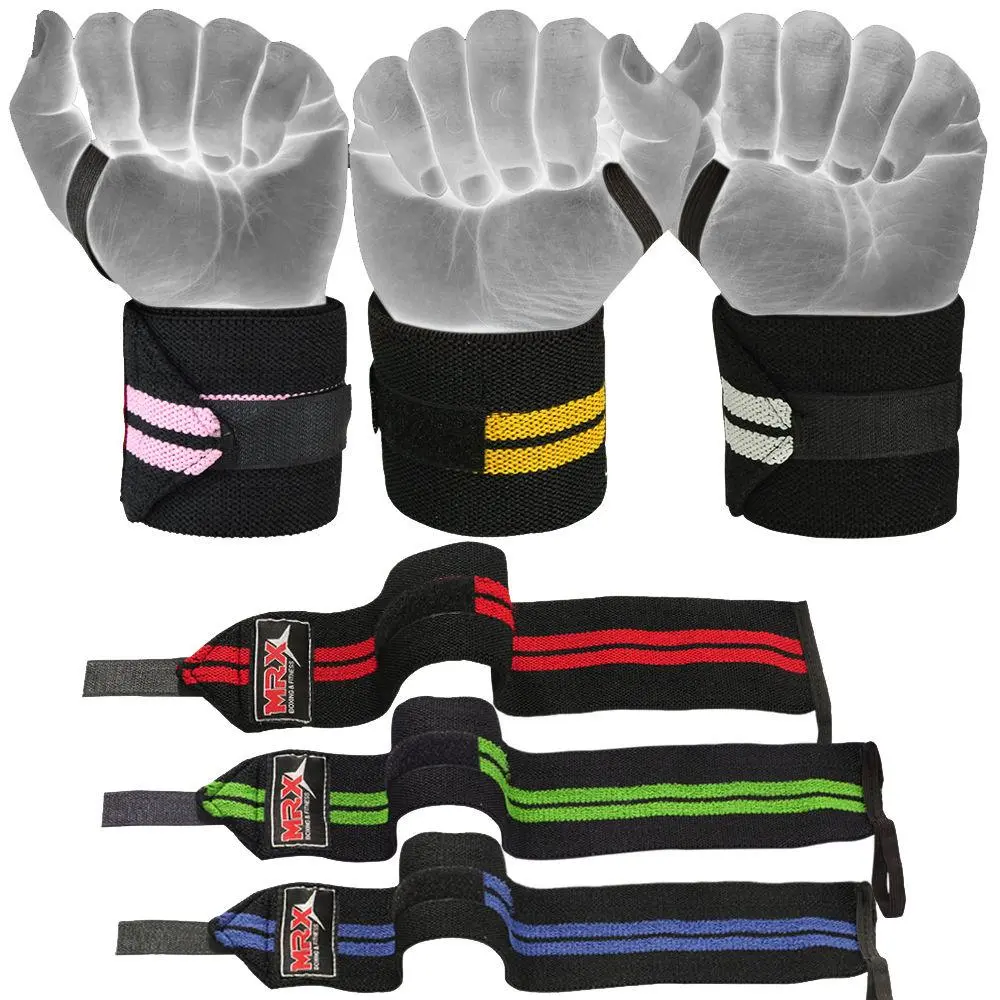 Mrx Weight Lifting Wrist Wraps, Unisex Sports Accessories for Bodybuilding, Gym Workout Training Elastic Wristbands Wrist Bands Sports Wrist Accessory Replacement Wristbands