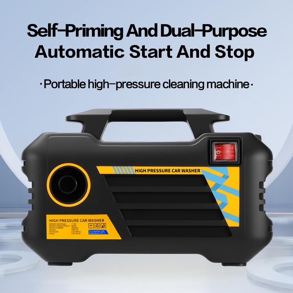 Joysync Electric Pressure Washer 2600 Max PSI 4.8 GPM Electric Powered Washers, Built-in Carry Handle, Detachable Foam Cannon, Pro-Style Wand,Nozzle Set, for Cars/Fences/Driveways/Home/Patios