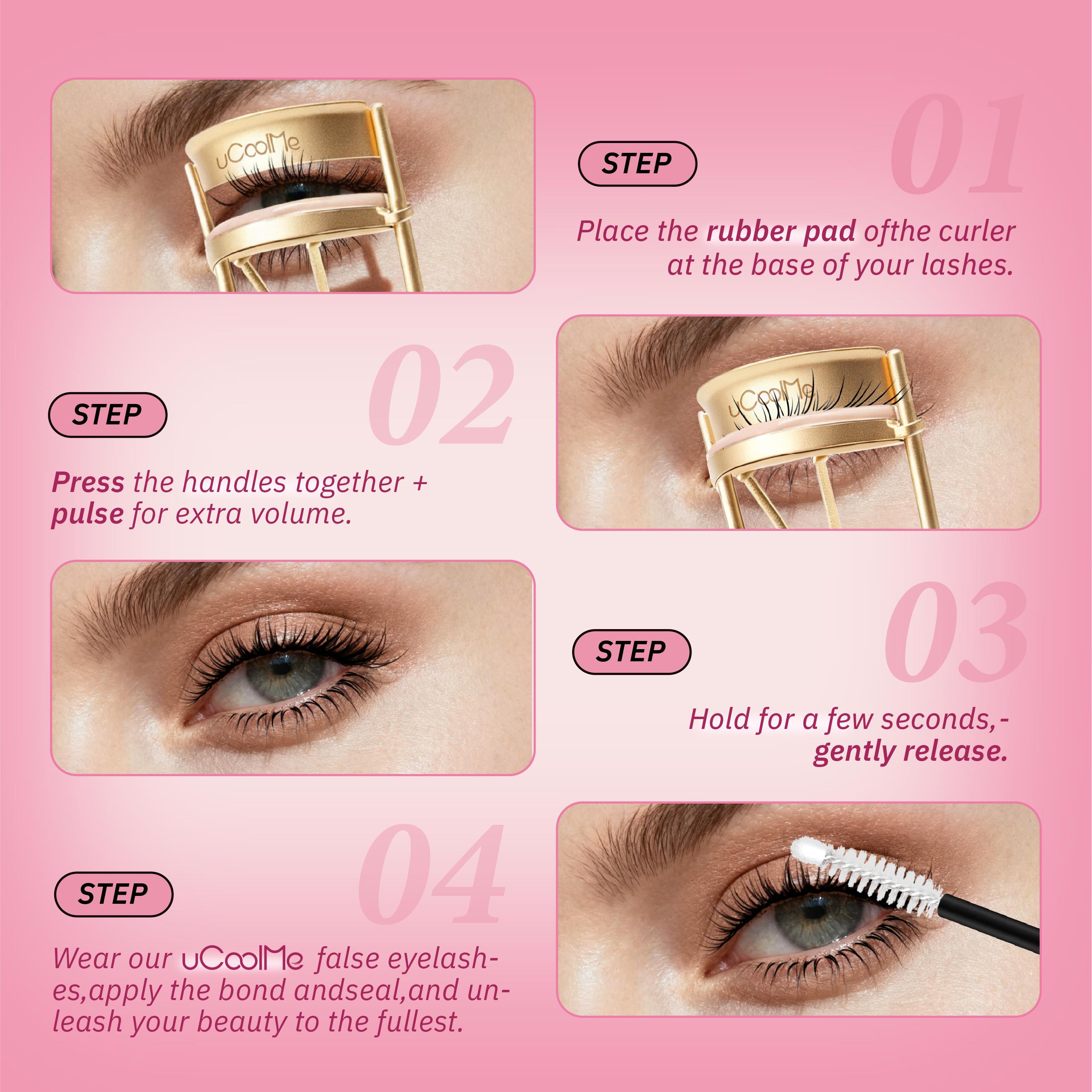 uCoolMe SilkAura Lash Curler Pro with Comfort Pads & Extra Silicone Replacement Pads for Crimped & Curled Lashes Perfect Eye-Framing Fringe Curling Makeup Cosmetics TikTokShopHolidayHaul