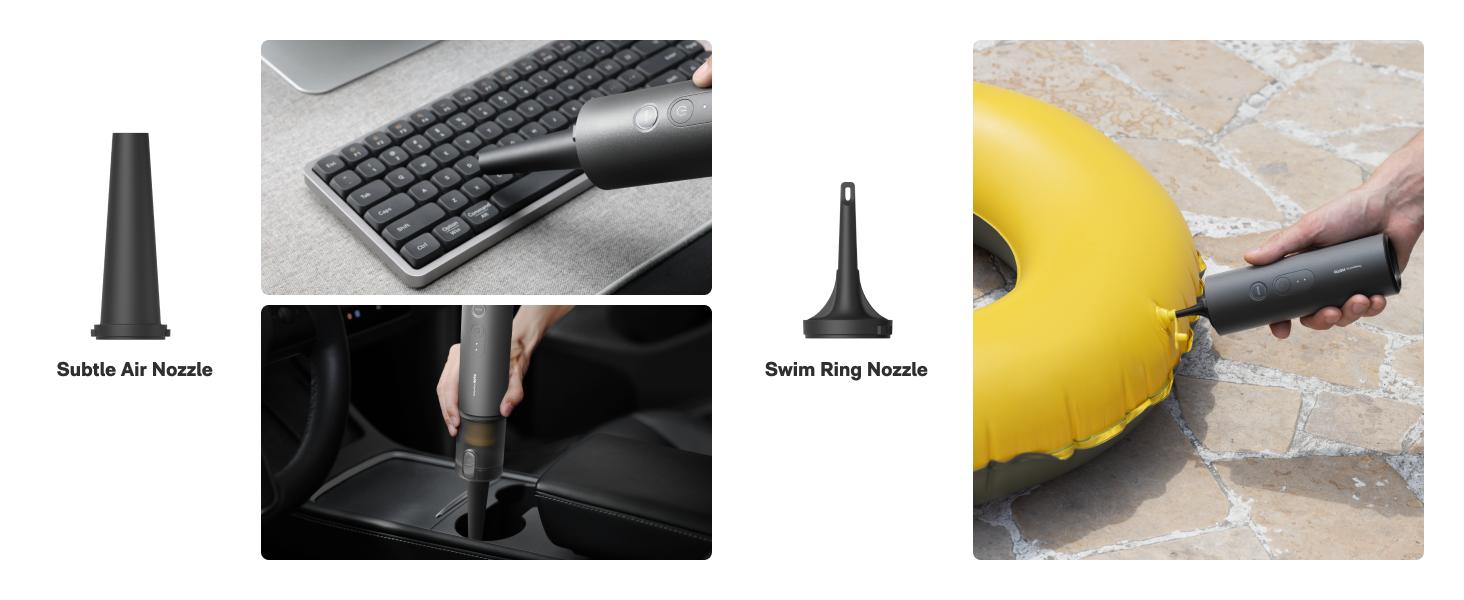 HOTO Cordless Handheld Car Vacuum Cleaner - 4-in-1 Portable Mini with 20000Pa Strong Suction & Electric Air Duster for Home, Office & Car Cleaning