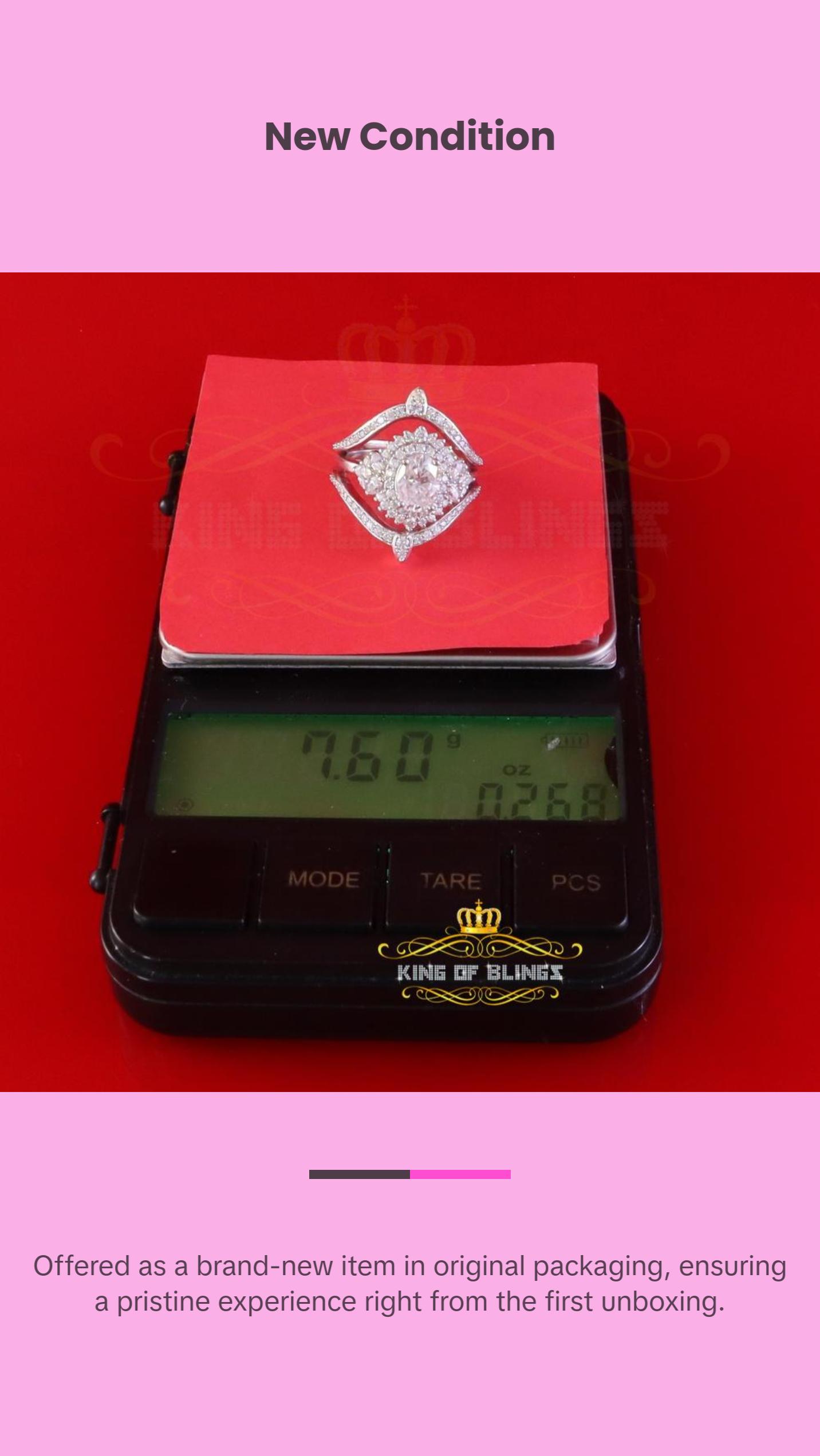 King Of Blings Solitaire Enhancer Guard Wrap Ring Insert SZ7 925 White Silver 3CT Moissanite King Of Blings Solitaire Enhancer Guard Wrap Ring Insert SZ7 925 White Silver 3CT Moissanite