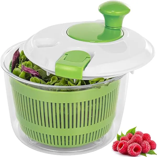 3QT Round Bowl with Mesh Basket - Functional Daily Use Single Unit Vegetable & Fruit Washer, Kitchenware Utensil