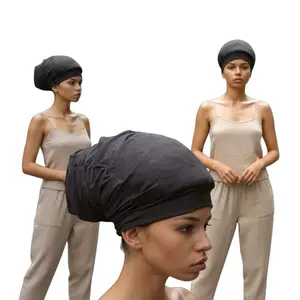 NordaLoc HeadSoc Open-Bottom Loc Headwrap – Black