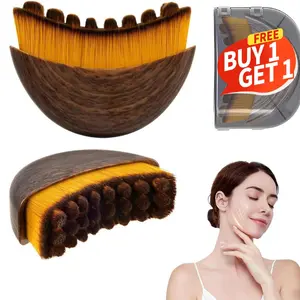 Buy 1 Get 1 Free, Lymphatic Drainage Dry Brush for Face and Body – Ergonomic Jawline & Chin Sculpting Massager for Facial Contouring, Skin Stimulation and Fatigue Relief