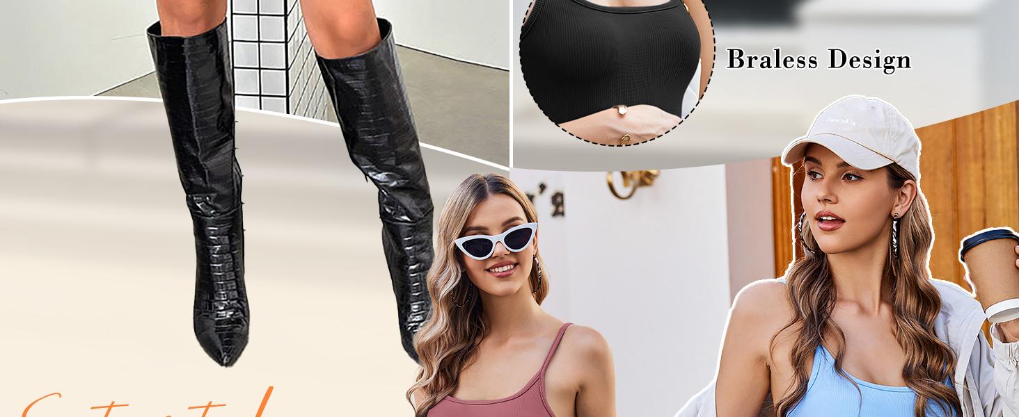 EKOUAER Womens Workout Romper Ribbed Unitard Stretch One Piece Short Jumpsuits Yoga Sleeveless Adjustable Outfits 2025