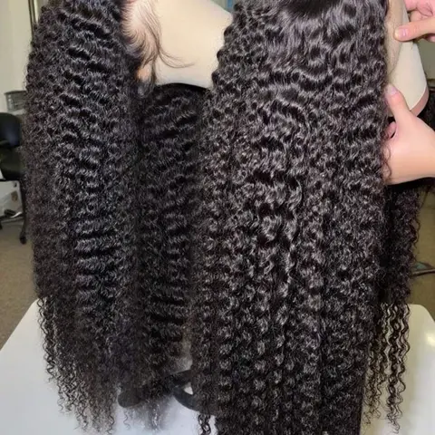 Deep Wave 13x6 GLueless Wigs Human Hair 250% Density Brazilian Transparent Ready To Wear Deep Curly 7x5 Glueless Wigs Human Hair Pre Plucked Natural Color For Beginners