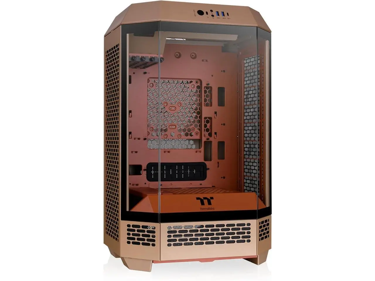 Thermaltake Tower 300 Gravel Sand Micro-ATX Case; 2x140mm CT Fan Included; Support Up to 420mm Radiator; Optional Chassis Stand Kit Allows Horizontal Display; CA-1Y4-00SGWN-00