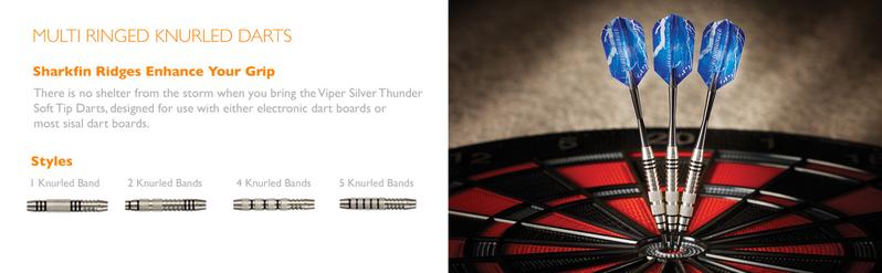 Viper Silver Thunder Darts Soft Tip Darts 1 Knurled Ring 20 Grams