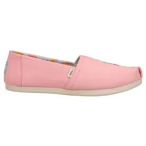 TOMS Womens Alpargata Slip On Flats Casual - Pink