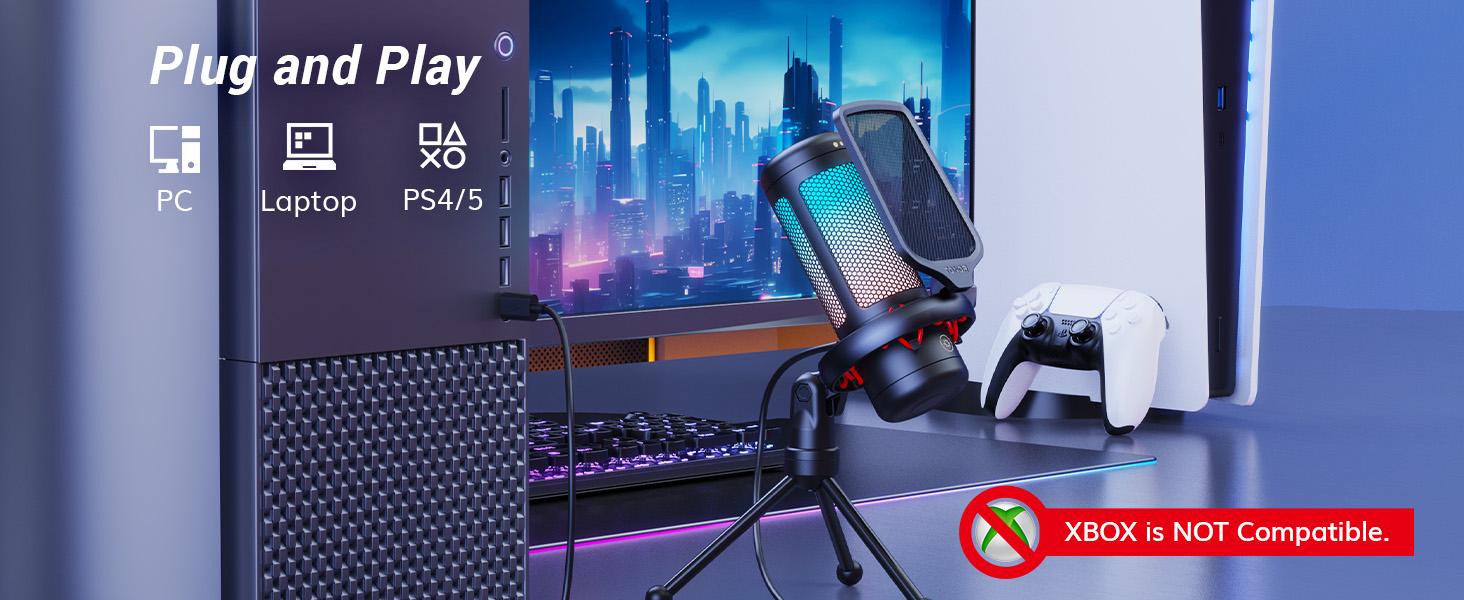 TONOR TC310 USB Streaming Gaming Microphone for PC, PS4/PS5, RGB Lighting, Easy Sound Control, One-tape Mute, Mic with Mount Adapter Live Podcast Equipment Live Broadcasting Equipment TONOR TC310 USB Streaming Gaming Microphone for PC, PS4/PS5, RGB Lighting, Easy Sound Control, One-tape Mute, Mic with Mount Adapter Live Podcast Equipment Live Broadcasting Equipment