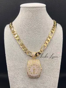 Figaro Style Watch Necklace