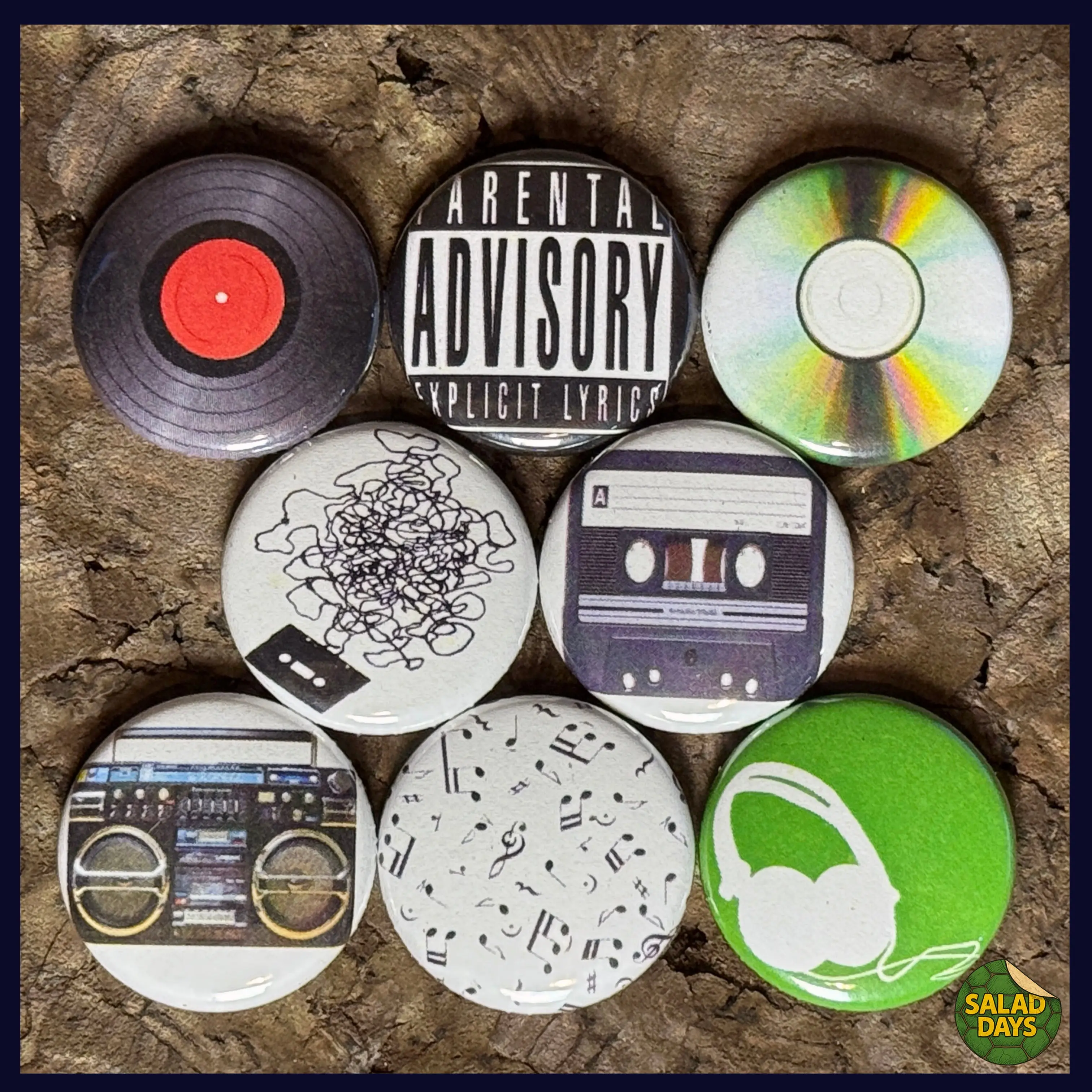Music -Buttons- 8 Pack Music -Buttons- 8 Pack