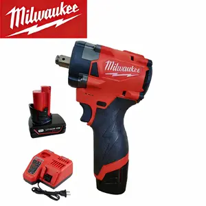 Milwaukee M12 FUEL 1/2" Stubby Impact Wrench 250 ft-lb High Torque Brushless Cordless Power Tool for Auto Repair & Mechanics