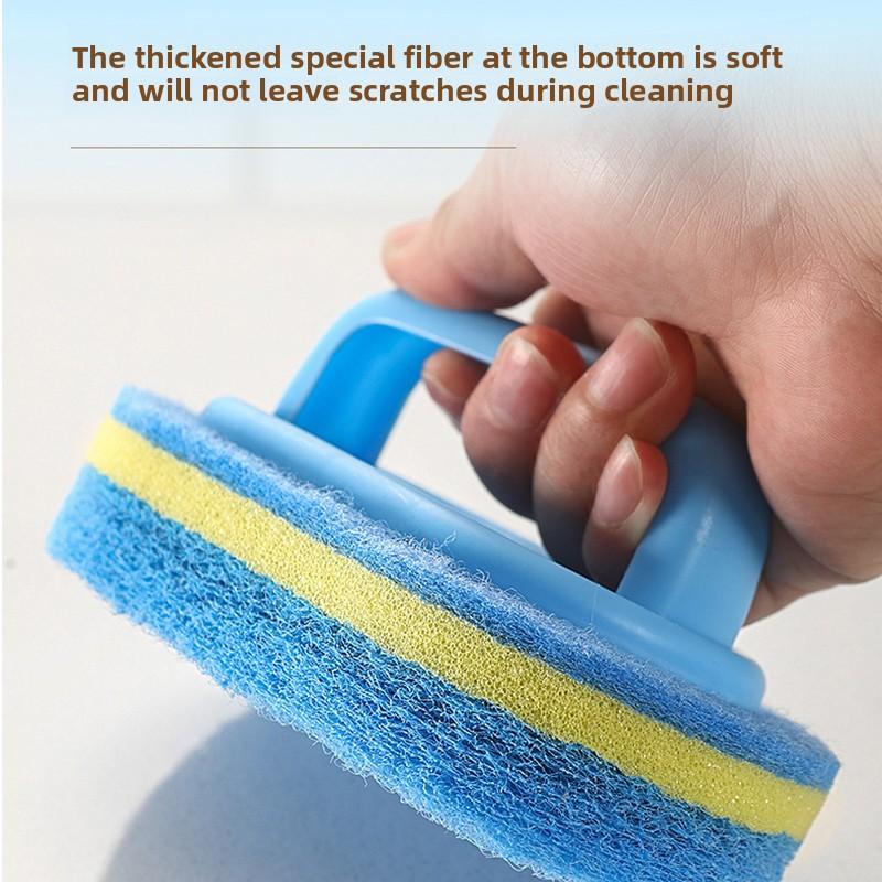 Buy one get one free,sponge cleaning brush, 2-pack,ergonomic handle, super soft high quality sponge cleaning brush, household bathroom and kitchen cleaning tool, suitable for bathtubs, sinks, tiles, efficient water absorption cleaning tool.