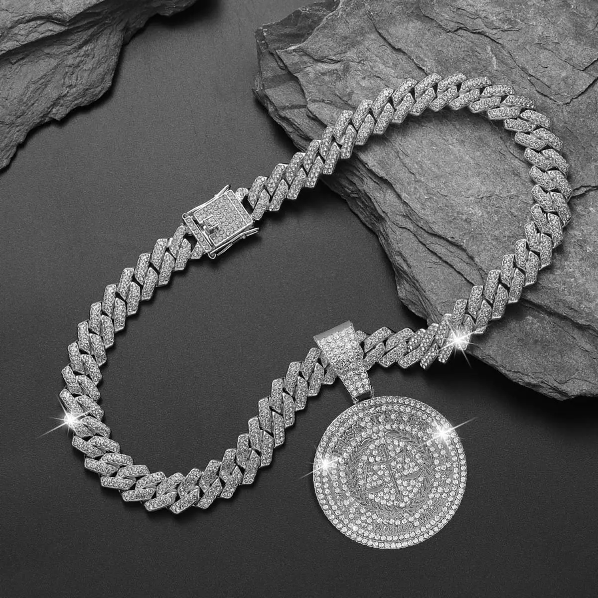 Hip Hop Libra Zodiac Pendant Necklace for Women Men - Fairness & Justice Symbol - Trendy Jewelry Accessories Birthday Present Everyday Wear Versatile Chain Daily Wear