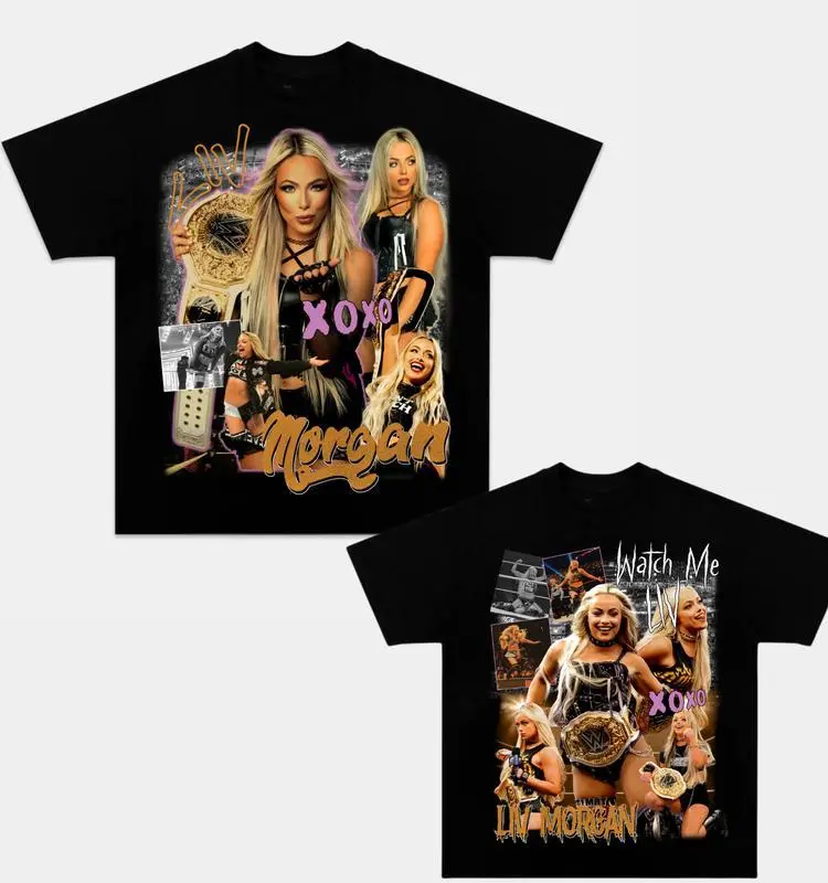 liv Morgan shirt Graphic Sport T-shirt, Bold Athletic Tee, Fitness Shirt, Game Day Shirt, Sports Fan Tee, Playoffs, Y2K Streetwear, For Men And Women, Fashion Cotton, Full Colors, Full Sizes, For Men, For Women