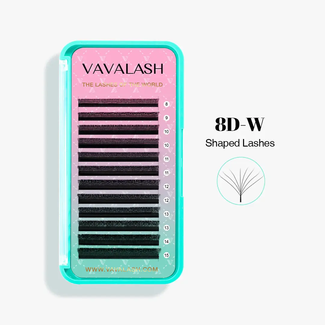 W-Shape 8D Volume Premade Fan Lash Extensions 0.07mm