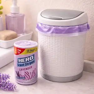 Lavender Scented 4 Gallon Small Bathroom Trash Bags, 40 Count Each (2 Pack Value Set)
