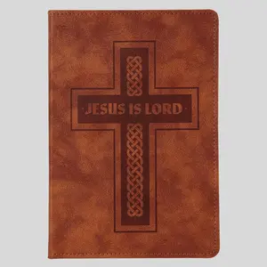 Kerusso Mens Faux Leather Journal Jesus Is Lord Cross