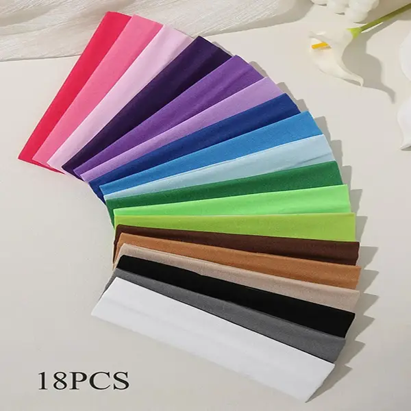 Women's Multi-Color Sports Training Headbands, Workout Headbands, Gym Headband, Elastic Sweat-Absorbing Hair Bands, Yoga Running Exercise Fashion Accessories, Sweat-Wicking Headband for All Seasons, Elastic Sweatband Headband, Stretchy Headbands