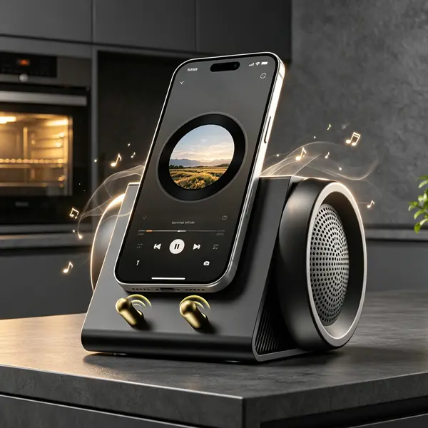 Portable Wireless Induction Speaker with HD Surround Sound ,No Bluetooth Required,Subwoofer Amplifier & Smartphone Stand for Videos, Music, and Calls，Perfect Family Gift，Father's Day Gifts,back to school