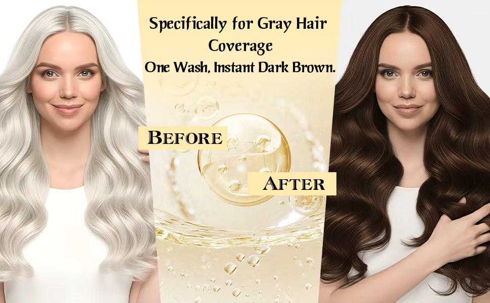 200ml 3-in-1 Hair Dye Shampoo Herbal Formula with Ginseng Covers Gray Hair Natural Plant Haircare for Salon-Quality Conditioner Radiant Cleansing 200ml 3-in-1 Hair Dye Shampoo Herbal Formula with Ginseng Covers Gray Hair Natural Plant Haircare for Salon-Quality Conditioner Radiant Cleansing