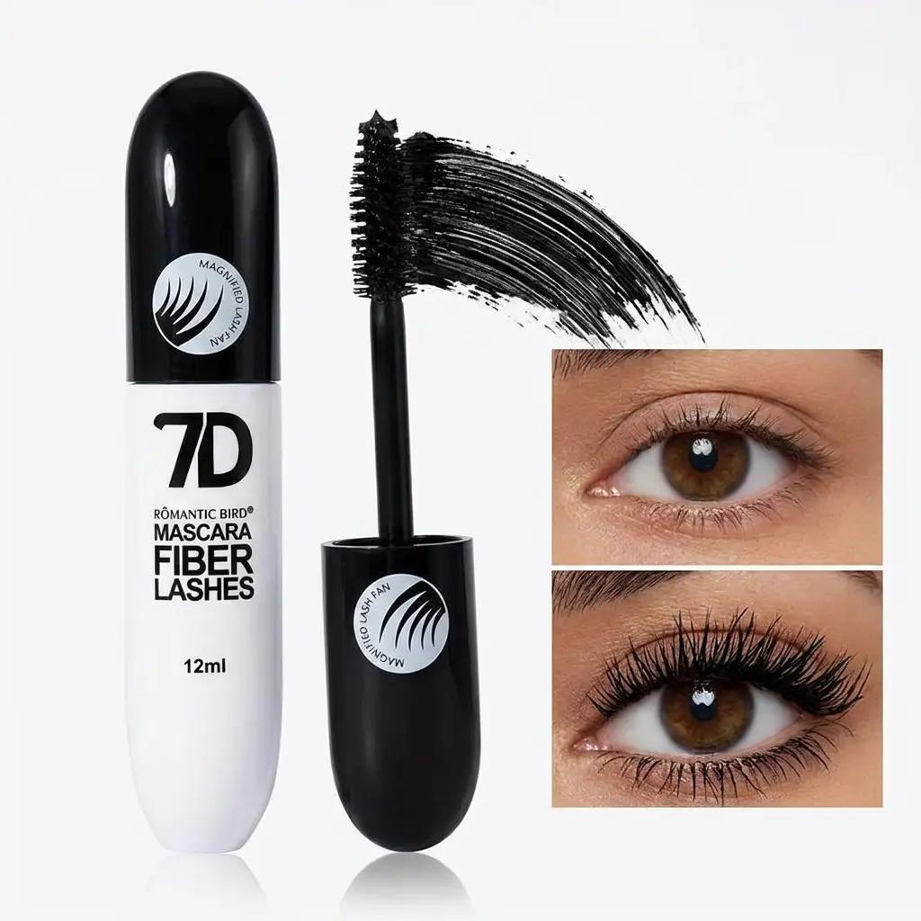 7D Silk Fiber Mascara, Single Item, Waterproof Volumizing & Lengthening Mascara, 24-Hour Wear for Flawless Lashes, Beginner-Friendly Beauty Product for All Skin Types, Gift, Water Proof, Cosmetic, Beauty Products, Mascara Volume And Length
