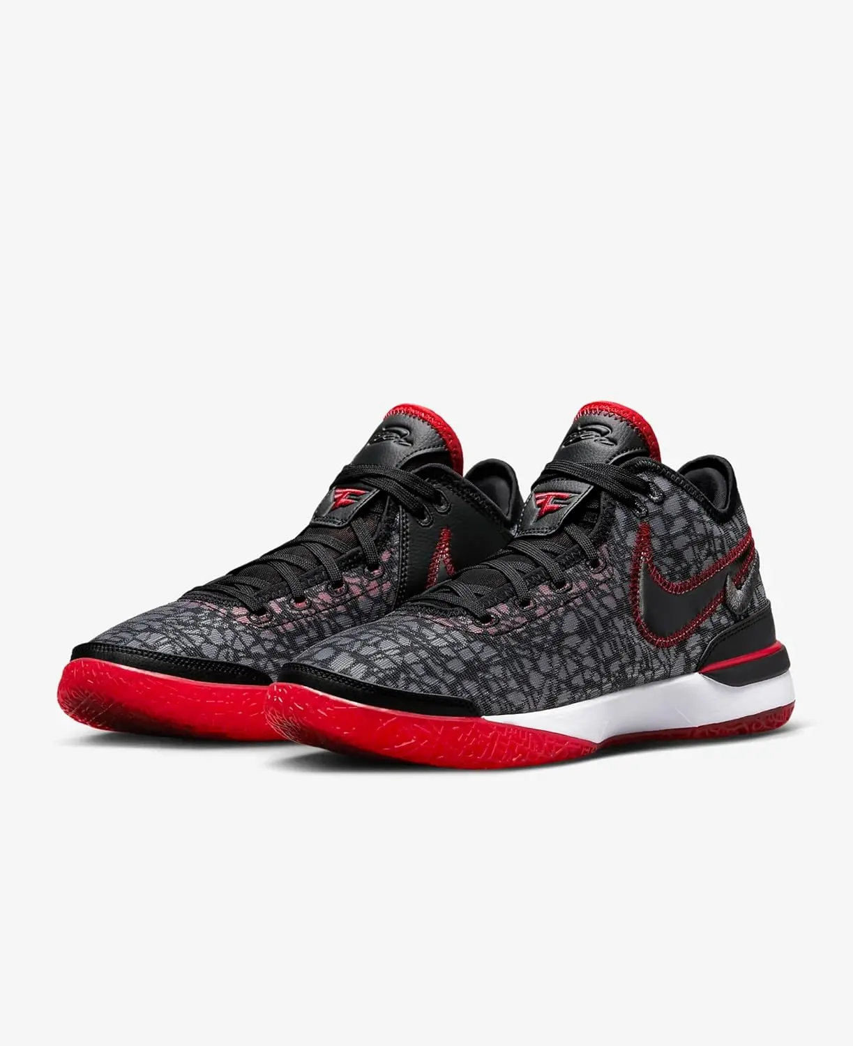 Men's Nike Zoom Lebron NXXT GEN Basketball Sneakers, Male Court Play Shoes, Faze Collab Synthetics, Black-University Red-White, US Sizes, Style DR8784-001
