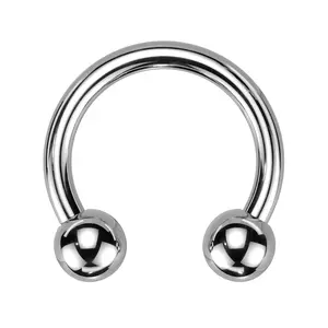 Internally Threaded Ball Ends Circular Horseshoe Barbell - ASTM F-136 Implant Grade Titanium