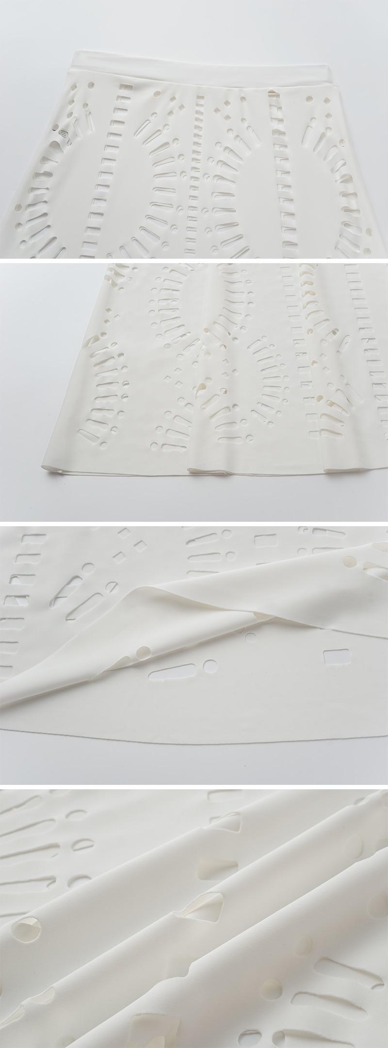 FLAXMAKER Women's White Laser Cut V-Neck One Piece Swimsuit and Matching Skirt Set Swimdress Beachwear Bathing Suit Sexy Tummy Control Stylish Beachwear #TikTokShopBlackFriday