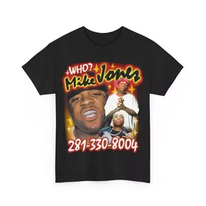 281-330-8004 Mike Jones Vintage Style Rap Tee T-Shirt Size S-6XL, All Colors, Gift for Women Men, Made In USA, US Size S-6XL, 100% cotton, Classic Fit, Unisex T-Shirt