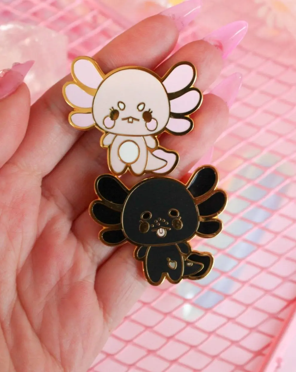 Axolotl Enamel Pin