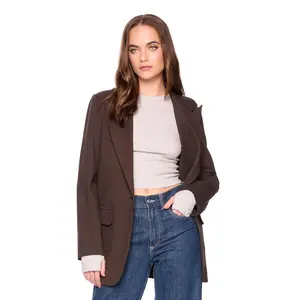 ponte patch pocket tie jacket java