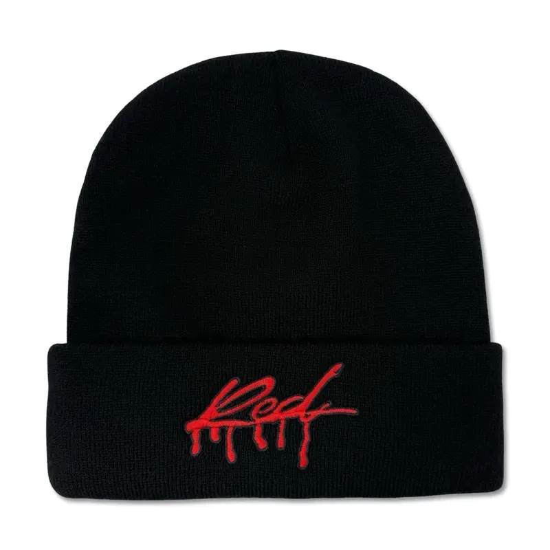 Red Black Beanie