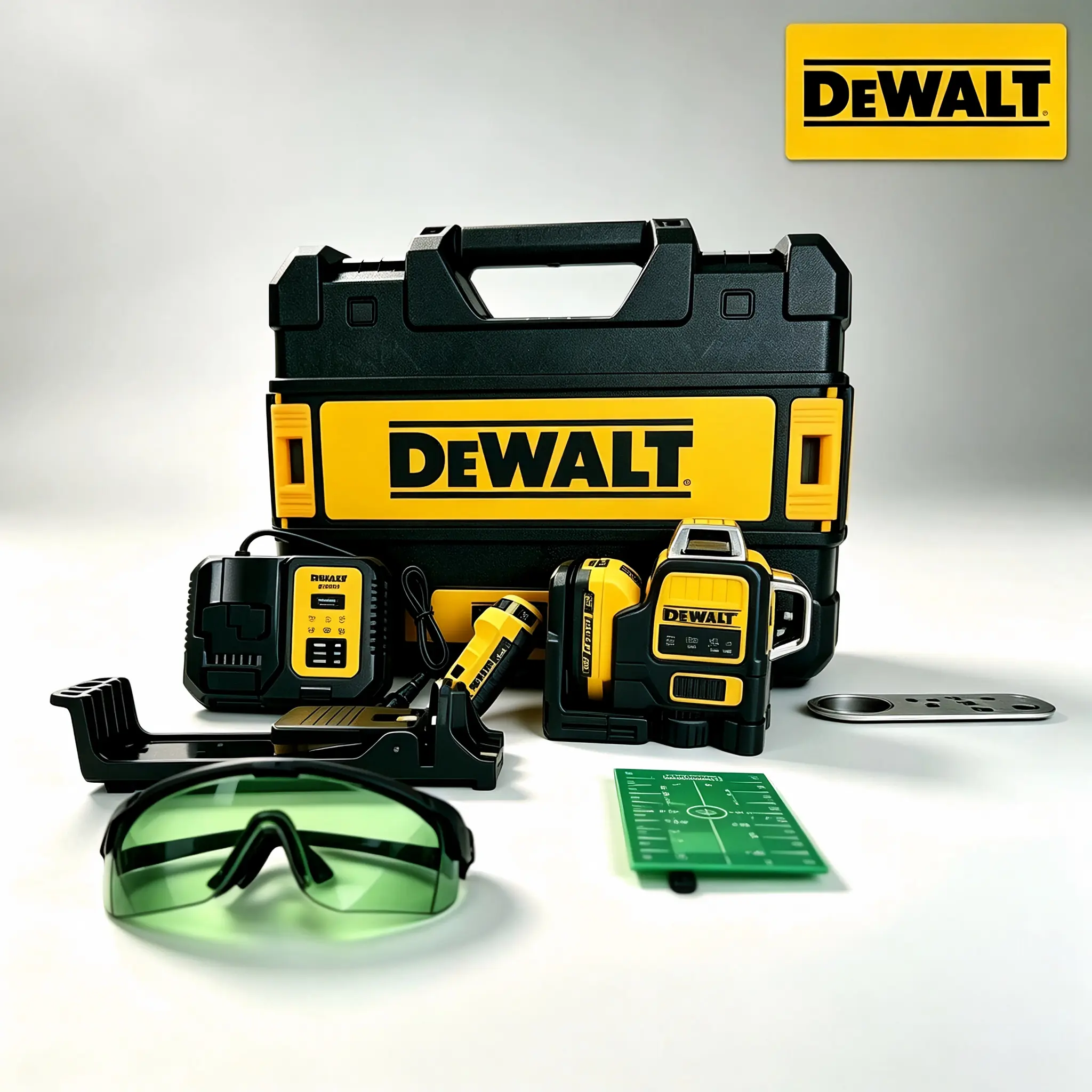DeWALT 089LG 360-Degree Electronic Level, Construction Laser Measuring Tool for Hardware Applications borescope line cross