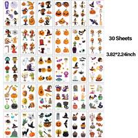 30 pcs Halloween Cartoon Tattoos