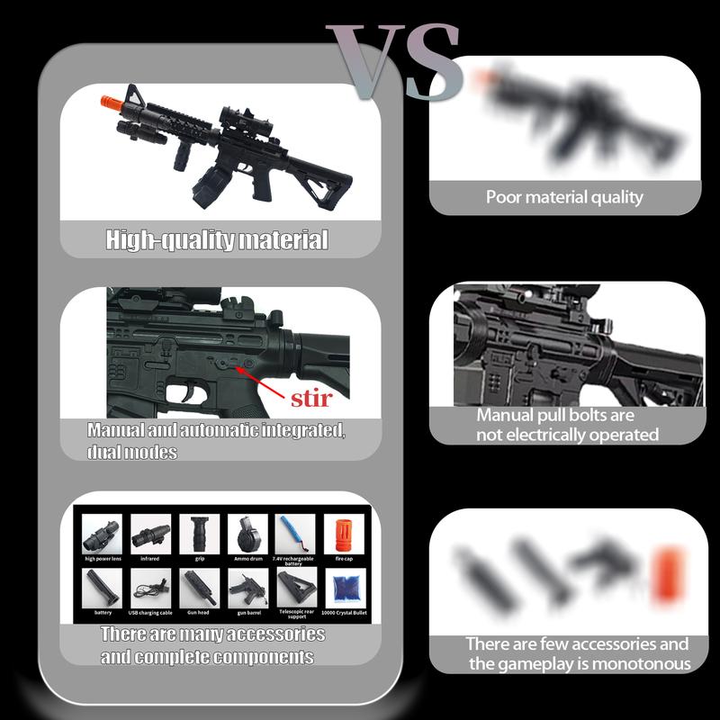 Toy Sniper Rifle with Scope Soft Bullet Toy Gun Shell ejecting Foam Blaster Guns Realistic Fake Prop Dart Backyard Outdoor Shooting Game for Kids Boys Teen Adult Gifts