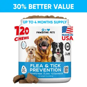 Chewable Flea and Tick Prevention for Dogs – 120 Soft Chews Chewable Flea and Tick Prevention for Dogs – 120 Soft Chews