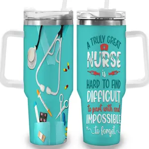 1pc 40oz Truly Great Nurse Tumbler with Lid, Insulated Travel Mug, Gift for Women Men, Ideal for Halloween, Independence Day, Memorial Birthday Gift, Coffee Cup, weird stuff