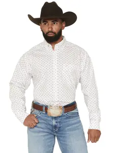 Ariat Men's Team Wake Geo Print Long Sleeve Button-Down Western Shirt - 10071715